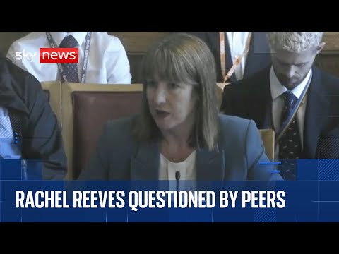 Chancellor Rachel Reeves appears before Economic Affairs Committee