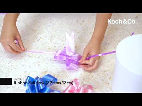 Ribbon Pull Bow Baby Pink (32mmx53cm) Pack 25