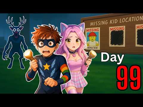 WE SURVIVED 99 DAYS in a Roblox forest...