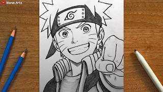 Easy Anime Drawing || How to Draw Naruto Uzumaki Step by Step || Step by Step Anime Sketch Tutorial