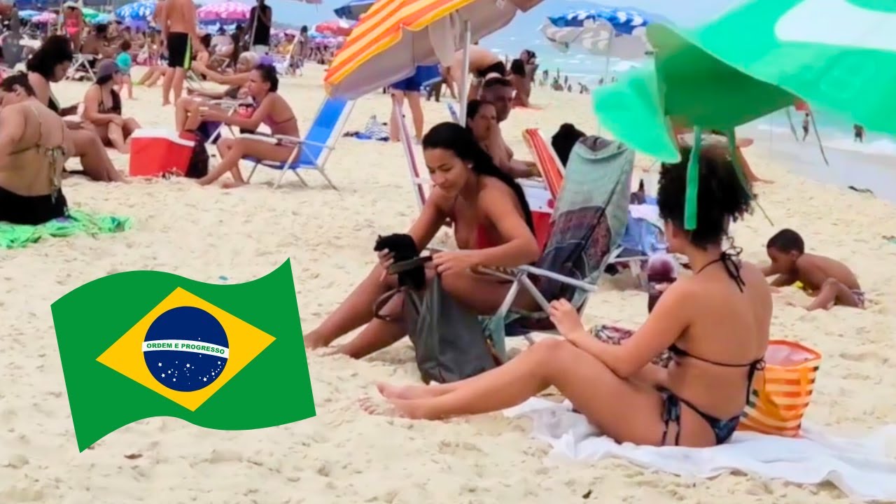 🇧🇷 Copacabana Beach Walk – Brazil – 2023 Bikini Girls