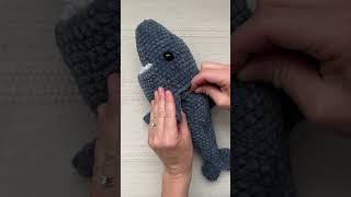 How to Sew a Side Fin on a #Crochet Shark - Pattern Coming Soon!