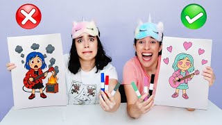 COLORINDO A LELÊ COM 3 CORES ★ Desafio com Canetinhas com Cheiros Bons e Ruins (3 MARKER CHALLENGE)