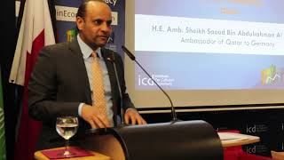 سعادة السفير الشيخ سعود بن عبدالرحمن آل ثاني يهنئي السيدات الحاضرات باليوم العالم للمرأة