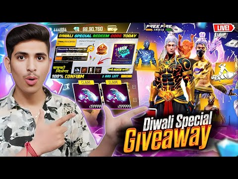 Free Fire Live Diwali Special Weekly Giveaway Custom Room | FF Live Team Code Giveaway | 🤑💎#giveaway