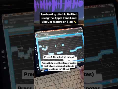 Editing Vocals with RePitch using Apple iPad Sidecar