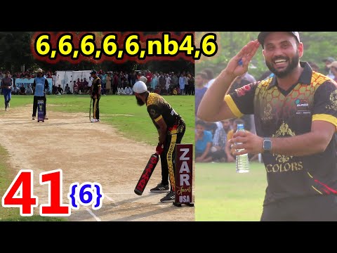 41 RUNS MAKE IT JUST 6 BALLS || WASEEM LEFTI ON FIRE || TAMOUR MIRZA TEACHER || BEST SHOTS ||