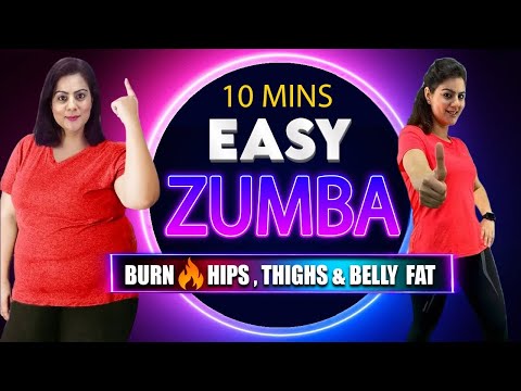 10 Mins Easy Weight Loss Zumba Dance Workout For Beginners 🔥 100%  Burn Hips, Thighs, & Belly Fat