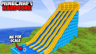 I Built The WORLDS BIGGEST WATERSLIDE in Minecraft Hardcore (#114)