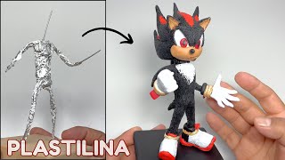 Como hacer a SHADOW de plastilina paso a paso (SONIC 3) - Mi mundo de Plastilina