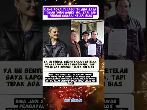 Uang Royalti Lagu 'Bilang Saja' Dikantongi Agnez Mo, Tapi Tak Pernah Sampai ke Ari Bias #agnesmonica