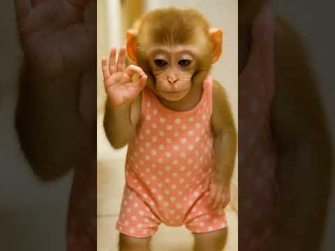 Baby monkey so cute #monkey #ai #funny #shorts #animals