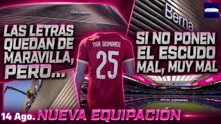 14 Ago. FALTA POCO. LAS LETRAS QUEDAN DE LUJO PERO SI NO PONEN EL ESCUDO… MAL, MUY MAL. RECTIFIQUEN