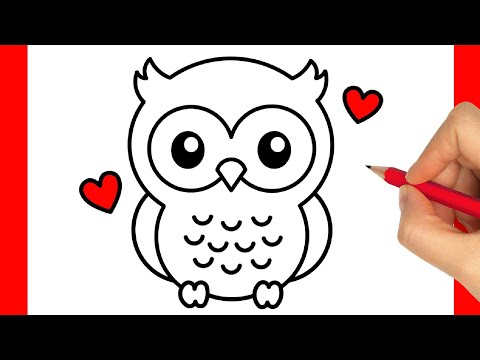 COMO DIBUJAR UN BUHO KAWAII - Dibujos kawaii faciles - COMO DIBUJAR ANIMALES KAWAII