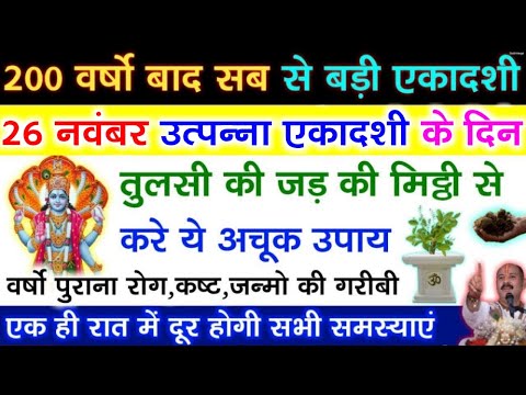 26 नवंबर उत्पन्ना एकादशी के दिन तुलसी की जड़ की मिट्टी का ये उपाय बना देगा करोड़पति #utpannaekadashi