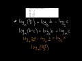 Logarithm Properties and Exponents