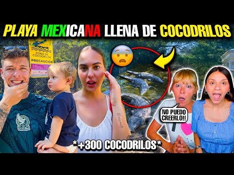 ESTA PLAYA MEXICANA este **LLENA DE COCODRILOS**😱🇲🇽 ¡¡No podemos creerlo!! | REACCIÓN
