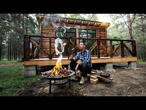 I'm Building a Wooden TERRACE in my Forest House