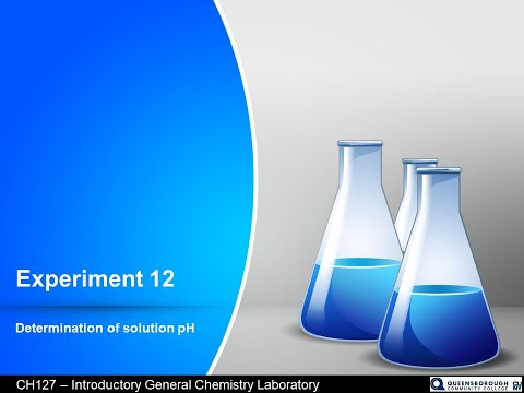 CH127 - Experiment 12 - Determination of solution pH