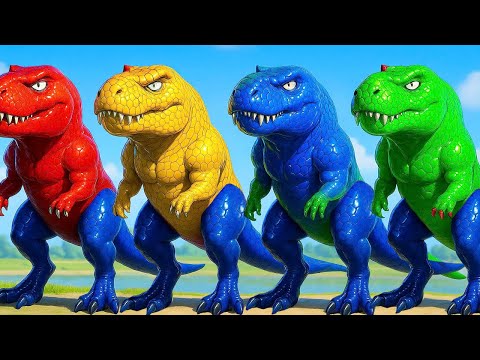 Con Khủng Long Bạo Chúa Siêu Nhân Nhện T-ReX  chiến đấu với bầy Khủng Long Spider Man - khung log