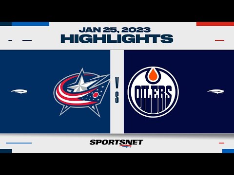 NHL Highlights | Blue Jackets vs. Oilers - January 25, 2023