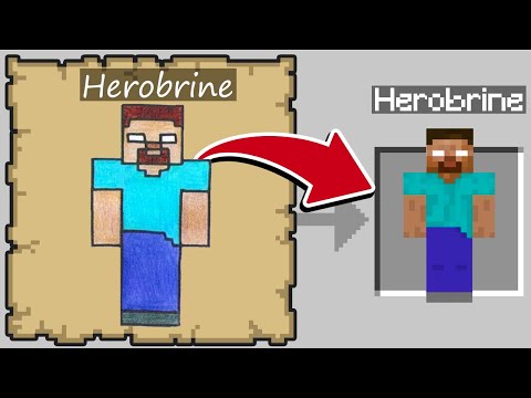 ماين كرافت بس اي شي ارسمه يجيني ! 🔥 | رسمت هيروبراين 😱