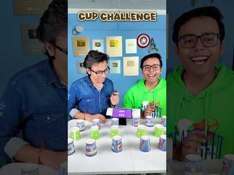 Cup challenge with my brother 🤣 #youtubeshorts