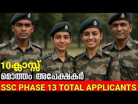 SSC selection post 2025 Phase 13 notification total applicants | ആകെ മൊത്തം അപേക്ഷിച്ചവരുടെ എണ്ണം 