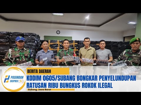 Kodim 0605/Subang Bongkar Penyelundupan Ratusan Ribu Bungkus Rokok Ilegal
