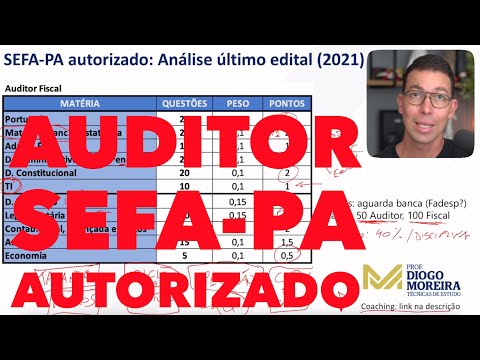 Concurso SEFA-PA Auditor e Fiscal autorizado: análise do edital anterior (2021)