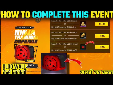 NEW DEFENSE TRAINING EVENT COMPLETE KAISE KAREN || HOW TO GET SHARINGAN THEME GLOO WALL SKIN EVENT