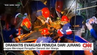 Dramatis Evakuasi Pemuda dari Jurang