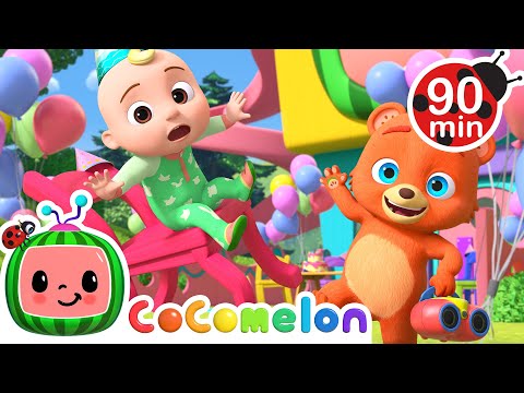 Musical Chairs Birthday Party! 🎂🎶 CoComelon Animal Fun | Kids Songs & Learning**