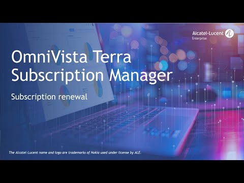 OmniVista Terra Subscription Manager - Subscription renewal