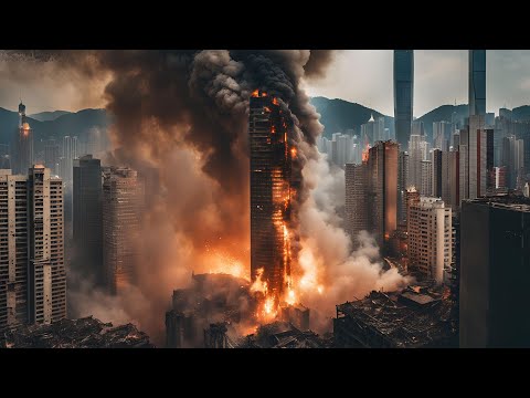 Massive Fire Rages Through City of 14 Million! Entire Skyscrapers Burn in China