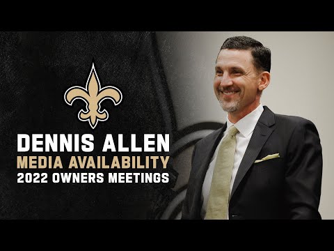 Dennis Allen 2022 NFL Owners Meetings Interview | New Orleans Saints video clip