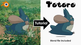 Grease Pencil Beginner Tutorial | Animate Running Totoro | Blender 4.5 LTS