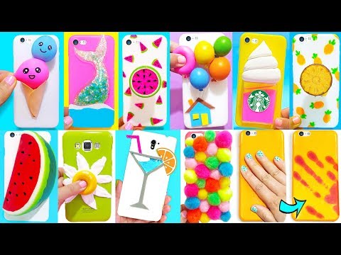10 DIY STRESS RELIEVER PHONE CASES | Easy & Cute Phone Projects & iPhone Hacks