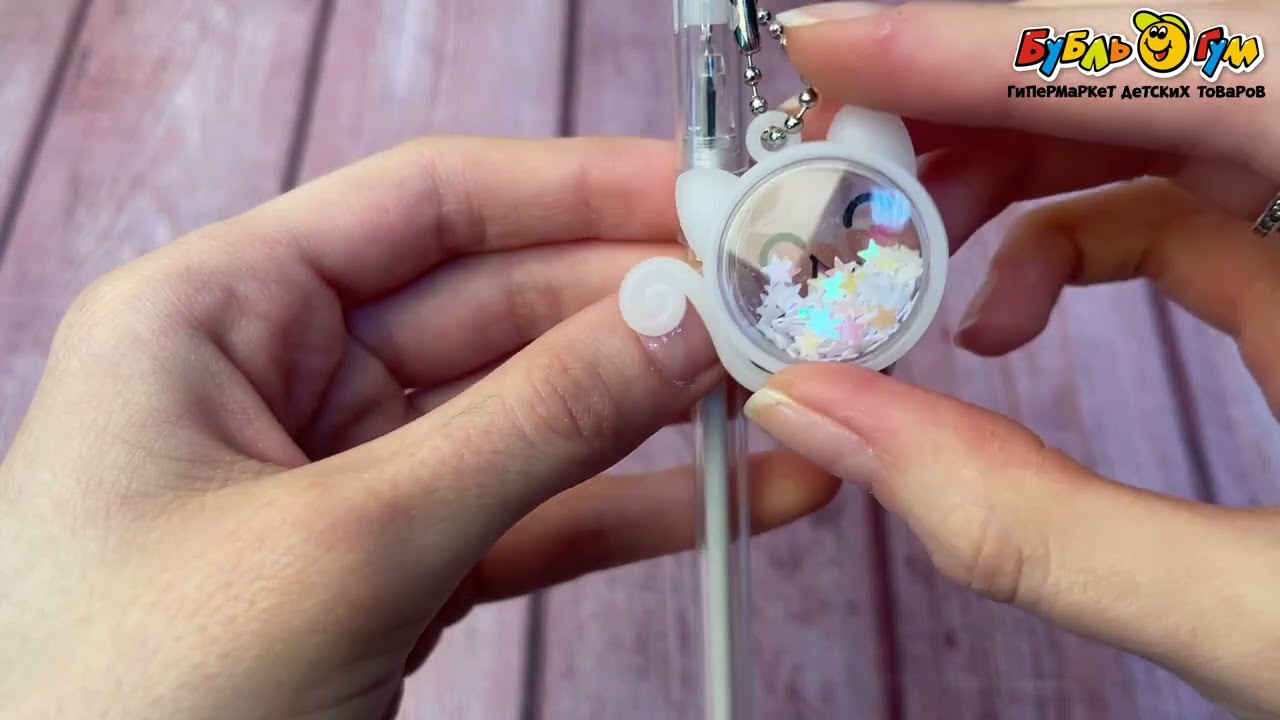 Ручка гелевая JUNGER с брелком-котиком 0,7мм в ассортименте - видео