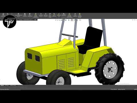 How to Make Mini Electric Tractor in SolidWorks !