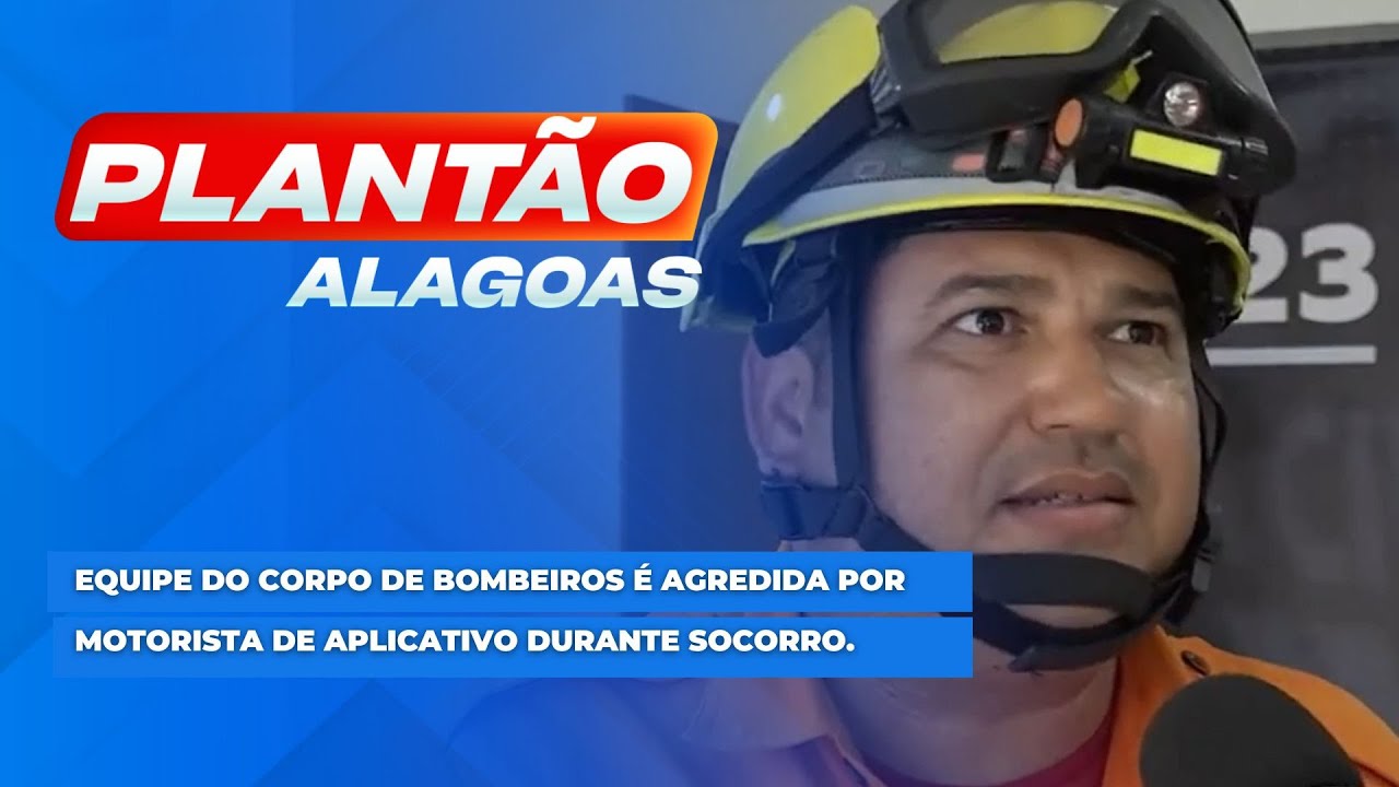 Equipe do Corpo de Bombeiros é agredida por motorista de aplicativo durante socorro.