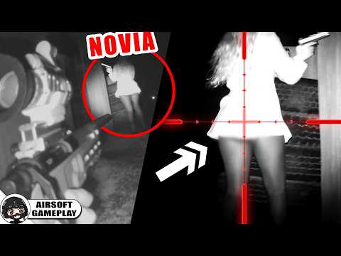 NOVIA vs VISOR NOCTURNO 😱 SE ENOJA 🤬💔 ▬  YIO AIRSOFT GAMEPLAY