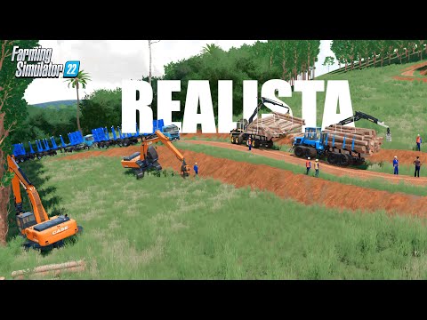 Farming Simulator Modo Realista | Extração de eucalipto para celulose em Santa Catarina | Fs22