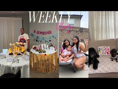WEEKLY VLOG | Romantic Father’s Day Dinner + Love Island Watch Party + Girls Pool Day + Dog Sitting