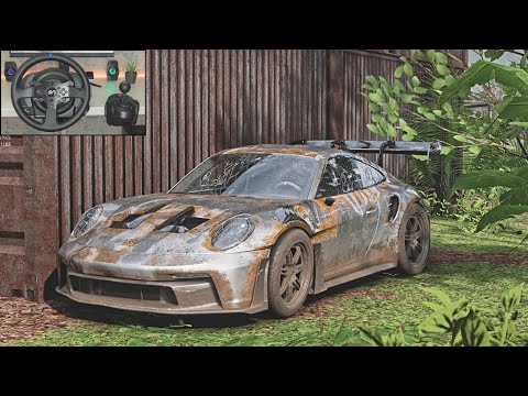 Rebuilding Porsche 911 GT3 RS - Forza Horizon 5 | Steering Wheel Gameplay