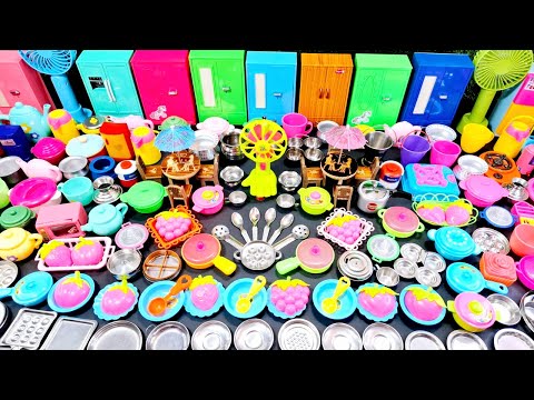 7 Minutes Satisfying with Unboxing Barbie Toy Kitchen Set | Cutee Tiny Mini ASMR Cooking Set Game