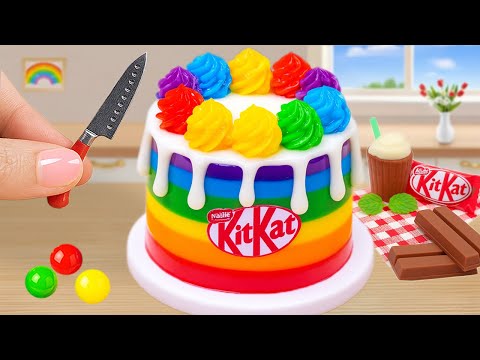 Stunning KITKAT Cake | How To Make Rainbow Cake Decoration Ideas With KitKat Chocolate