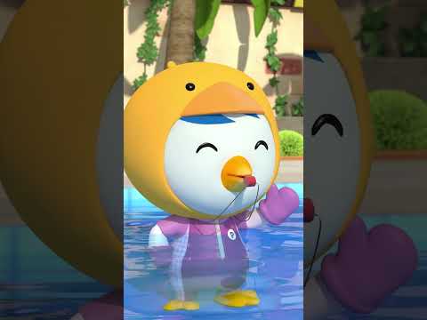 ¡Cinco patitos fueron a nadar! 🦆 #AprendeAContar #CancionesInfantiles #Pororo #Shorts