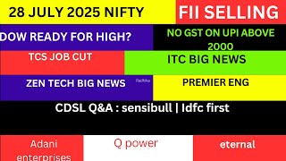 LATEST SHARE MARKET NEWS💥28 JULY💥NIFTY NEWS💥ITC BIG NEWS ETERNAL NEWS ZEN TECH NEWS PART-1&2