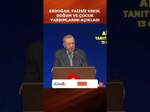 Erdoğan açıkladı: Yeni evlenecek gençlere faizsiz kredi #shorts